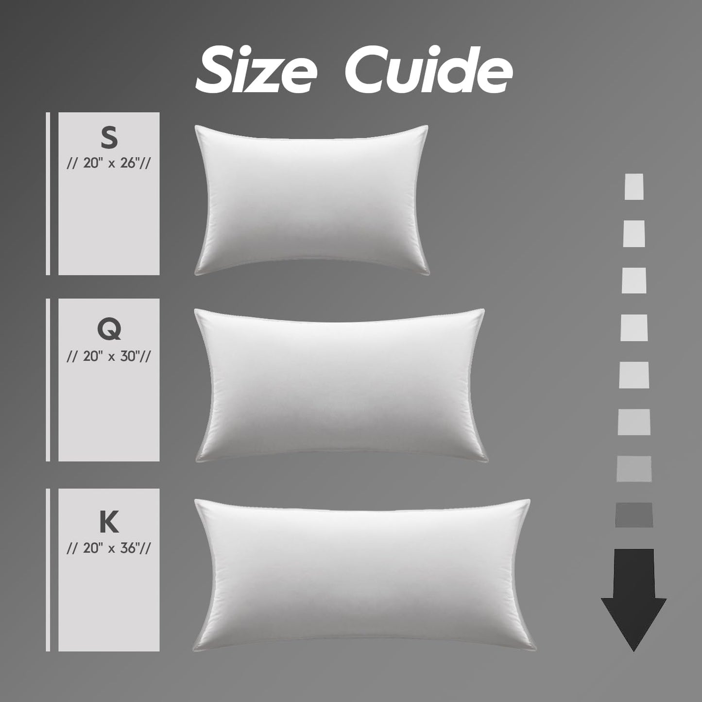 Globon Ultra Soft Down Pillow Standard Size, All Down Filled Bed Pillow for Sleeping, 100% Cotton Shell 500 Thread Count, Soft Hotel Collection Down Feather Pillow 20" x 26" 1 Pack