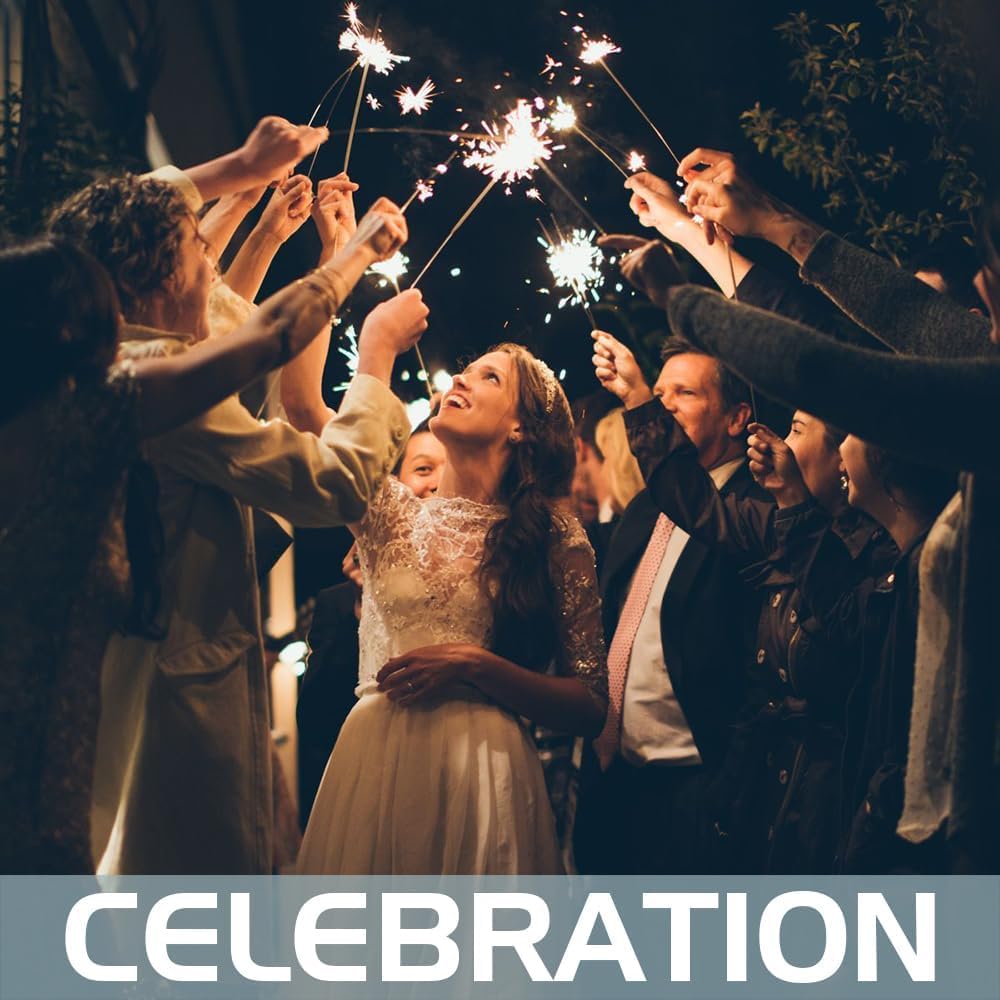 12-inch 50 Pieces Sparklers Wedding Send-Off,Suitable for Celebratory Holidays Such as Easter,Wedding Favors,Holiday Revelry and More(3-5 Days Deliveried) (12-inch 50 Pieces)