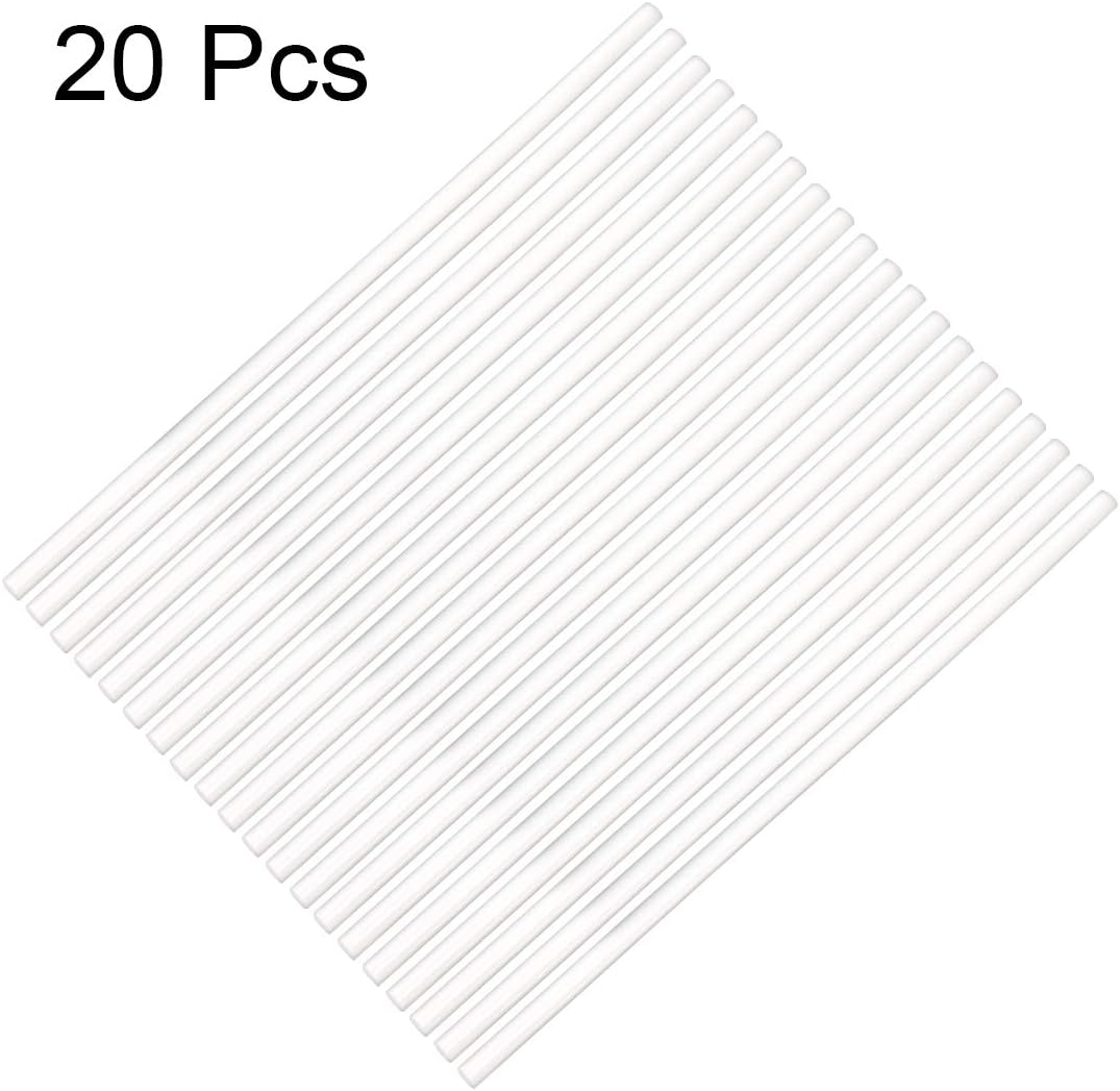 uxcell 20pcs Hot Glue Sticks for Glue Gun 7mm/0.28-inch x 10-inch Mini Hot Melt Adhesive Glue Stick White