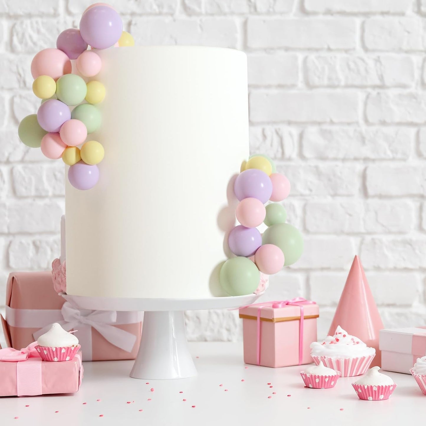 ASTARON 32 Pcs Ball Cake Topper Decorations Mini Balloons Cake Topper Sticks Foam Balls Cake Picks Cake Topper Balls Cake Decorations for Wedding Party Birthday Cake Toppers (Colorful)