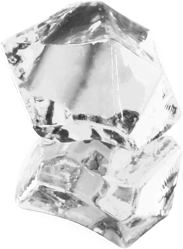Super Z Outlet 3 Pound Bag Clear Fake Ice Cubes Acrylic Rock Diamond Crystals Treasure Crushed Gems for Vase Fillers, Table Scatter, Birthday Decoration Favor, Event, Wedding, Arts & Crafts