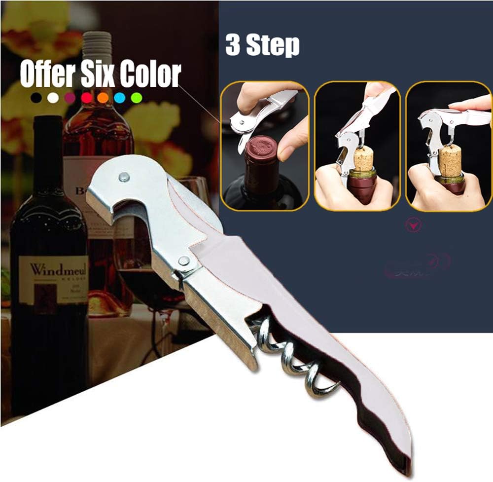 Professional Waiter Corkscrew Wine Openers Set, Heavy Duty Stainless Steel Hinges Wine Key for Restaurant Waiters, Sommelier, Bartenders