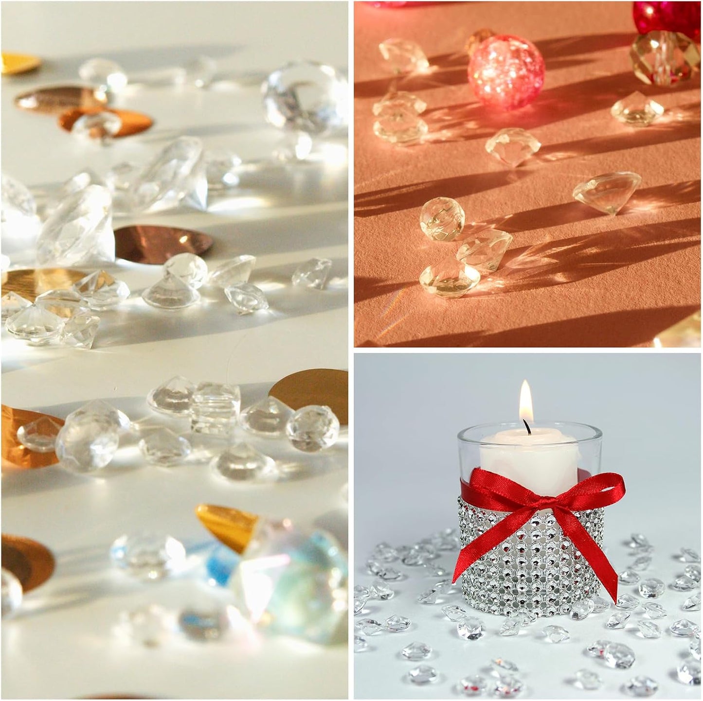 PATIKIL 10000 Pcs Wedding Table Scatter Confetti Crystals 4.5mm Acrylic Diamonds Vase Fillers Gems for Table Centerpiece Decorations Party Vase Beads, Dark Blue