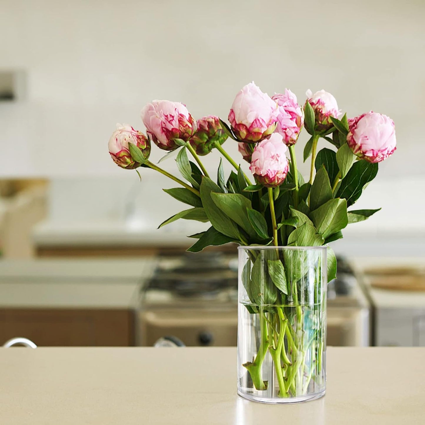 6 Pack Clear Glass Cylinder Vases, 6 Inch Flowers Vase, Floating Candle Holder for Table Centerpiece, Ideal for Wedding, Party Supplies and Home Decor