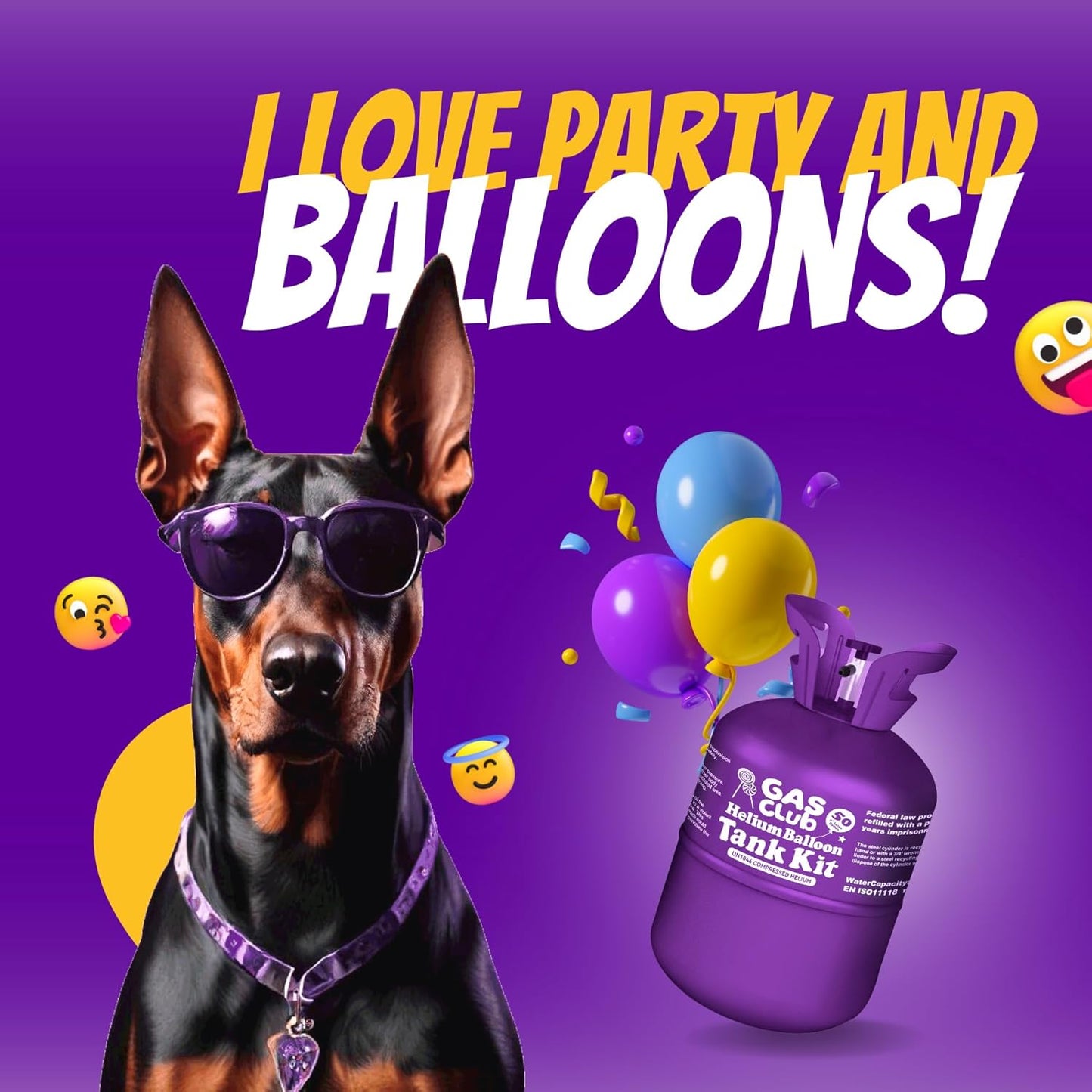 13L Helium Tank for Balloons At Home Helium Balloon tank Up To 50 Latex Balloons