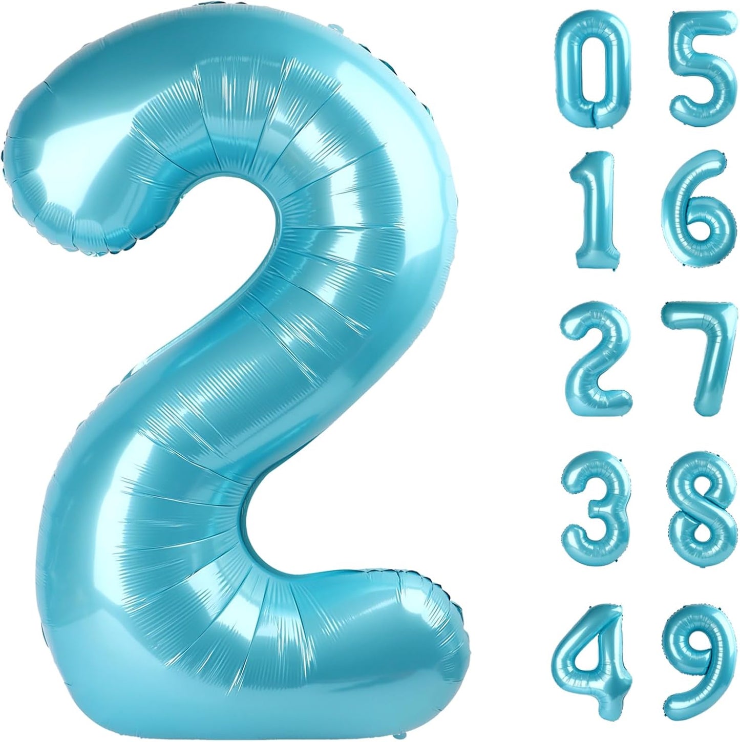 Pearl Blue number balloon 2026