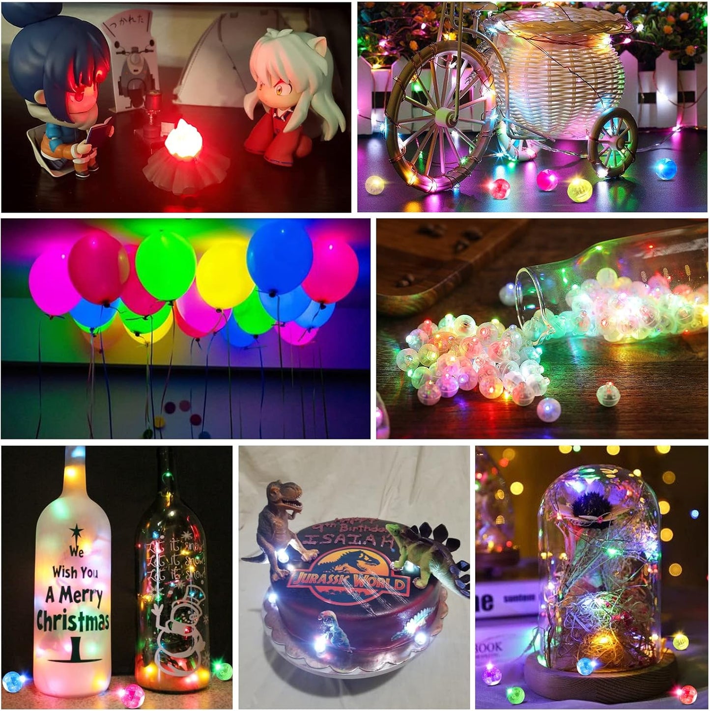 ZGWJ 200PCs Mini Led Lights with Hooks,Long Standby Time Balloons Light, Mix Colors for Party Decorations, Paper Lantern Easter Eggs Birthday Wedding Halloween Christmas Decoration(Warm and White)