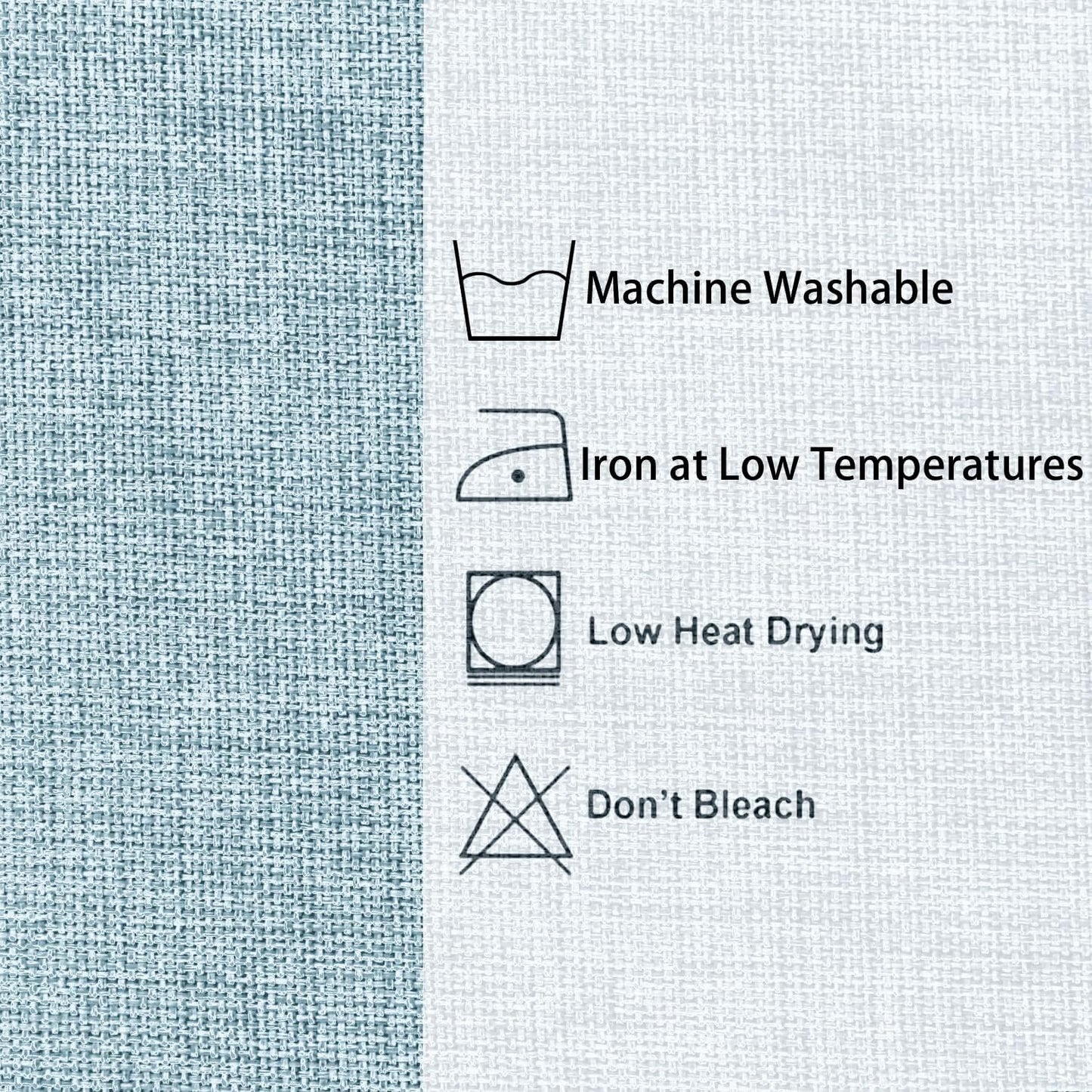 Hiasan Faux Linen Rectangle Tablecloth - Wrinkle and Stain Resistant Washable Table Cloth for Kitchen Dining Room Holiday Table Cover for Dinner, Lux Slate Blue, 54 x 120 Inch