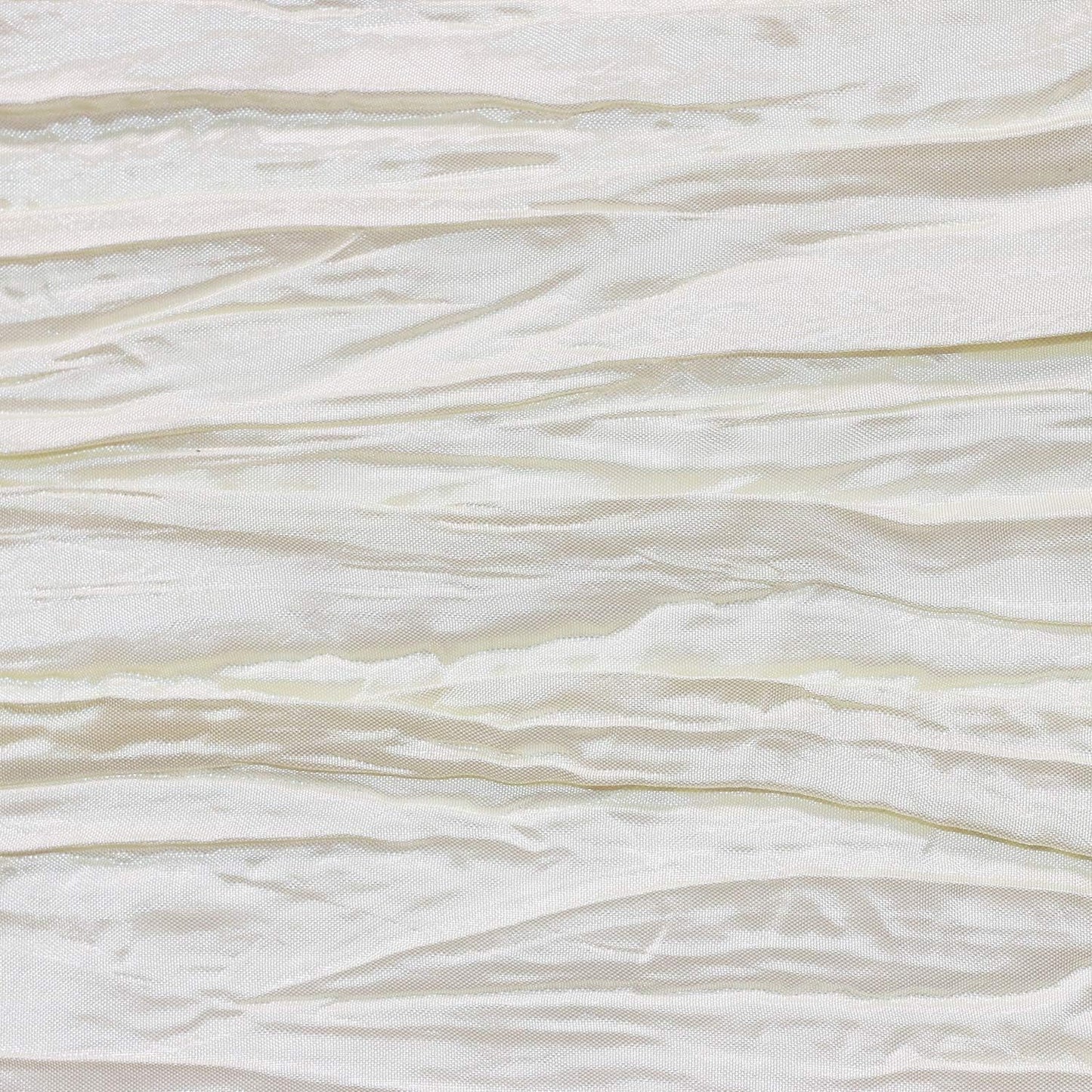 YOUR CHAIR COVERS - 60 x 102 inch Rectangular Crinkle Taffeta Tablecloth - Ivory, Rectangle Table Linens for 6 ft Rectangular Tables, Wedding Crushed Table Cloth