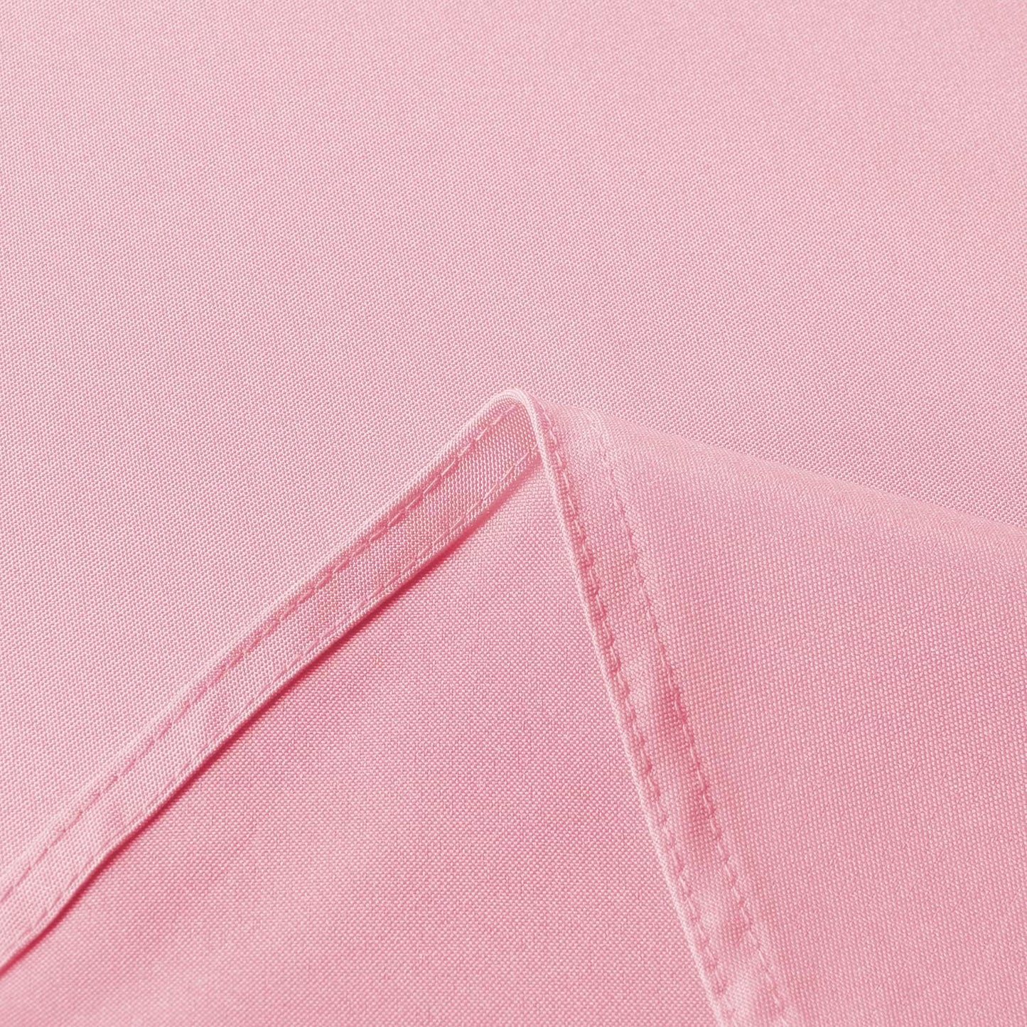 sancua Round Tablecloth - 48 Inch - Water Resistant Spill Proof Washable Polyester Table Cloth Decorative Fabric Table Cover for Dining Tables, Buffet Parties and Camping, Pink