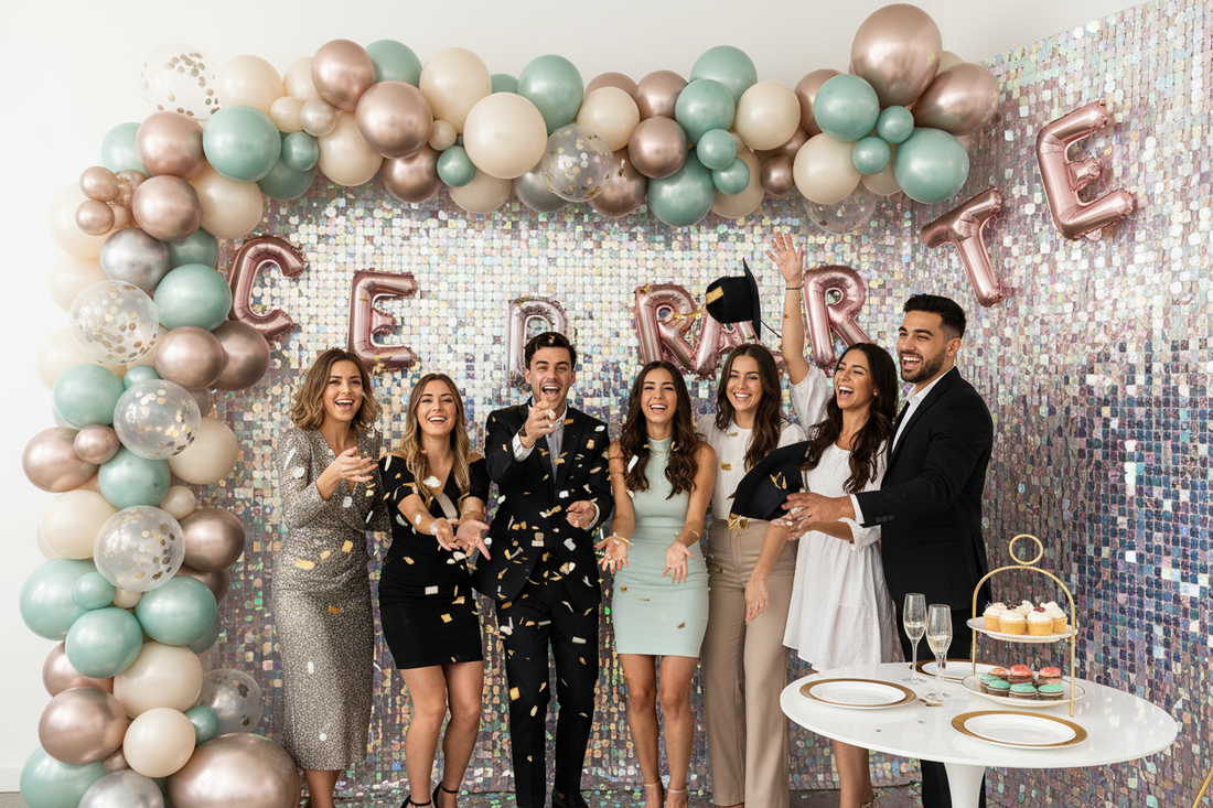 Graduation Party Decor Ideas: Backdrops, Balloons & Tableware for Perfect Photos