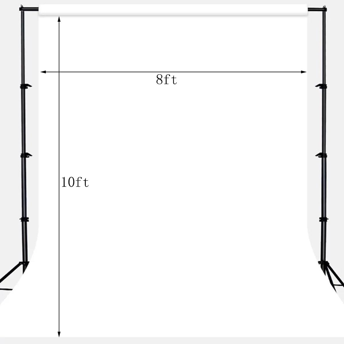 Solid Photography Backdrop Background Chromakey Muslin Portrait Background Screen for Photo Video Studio… (White, 8x10ft)