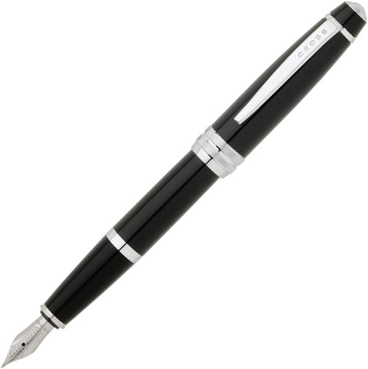 Cross Bailey Refillable Fountain Presented in a Premium Gift Box - Medium Point, Black Ink, Black