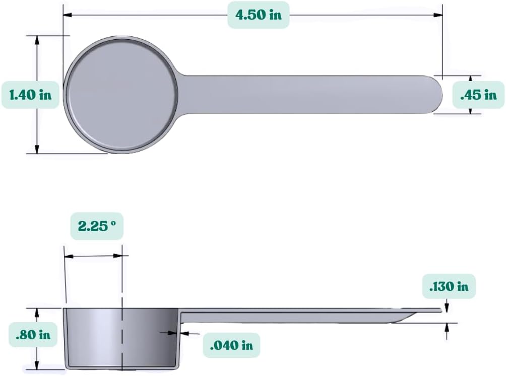 18 mL (18 CC) Long Handle Scoop for Measuring Coffee, Pet Food, Grains, Protein, Spices and Other Dry Goods (Pack of 10)