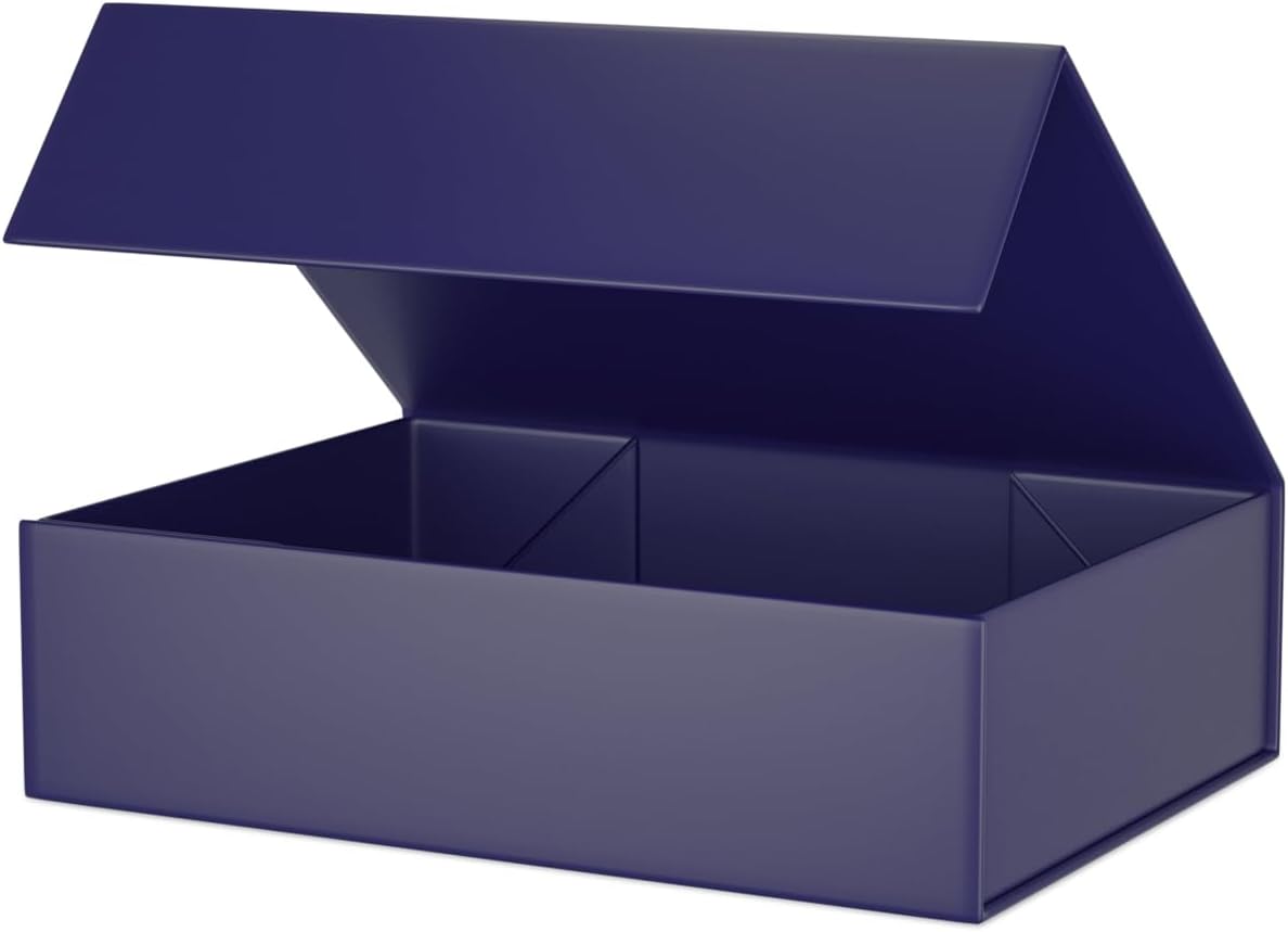Blue Gift Box 11.9" x 8.5" x 3.3" with Magnetic Closure Lid Boex for Presents,Bridesmaid Gifts Box,Cute Box,Birthday Boxs,Luxury for Gift Packaging, Magnetic Gifts Boxe for Wrapping