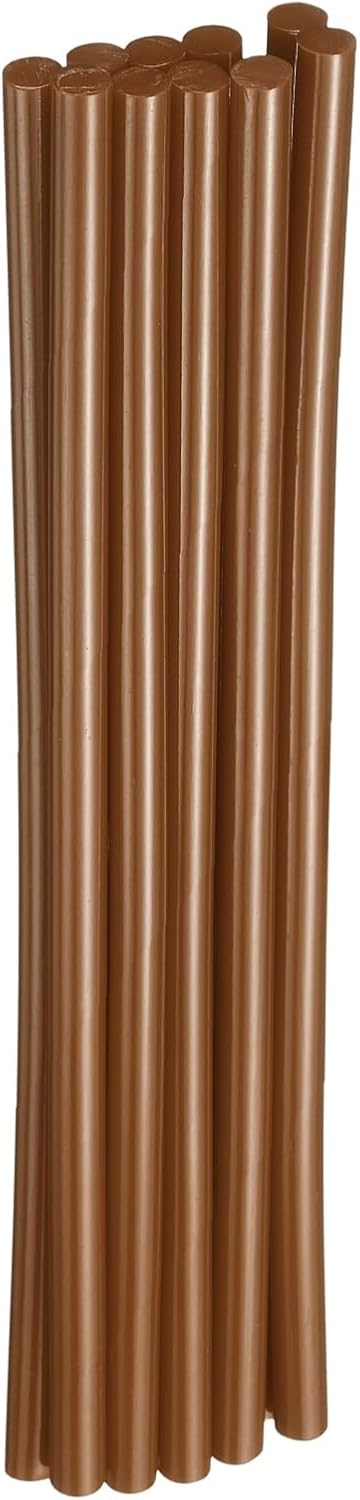 HARFINGTON 10pcs Hot Glue Sticks 0.28" Dia x 7.87" Long EVA Mini Hot Melt Adhesive Glue Stick for Hot Melt Gun Wood Plastic Glass Flowers Fabrics Foam, Brown