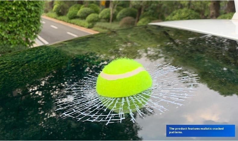 Car 3D elf Ball car Sticker, car Window Funny Creative Decorative Sticker(18cmx18cmx3cm) (White Baseball)