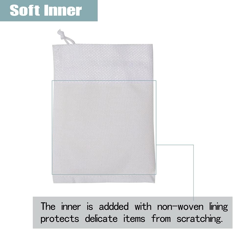 20Pcs Burlap Bags with Drawstring, 3.9 x 5.5 inch White Small Linen Gift Bags Jewelry Pouches Sacks for Christmas, Wedding Favors, Party, DIY Craft