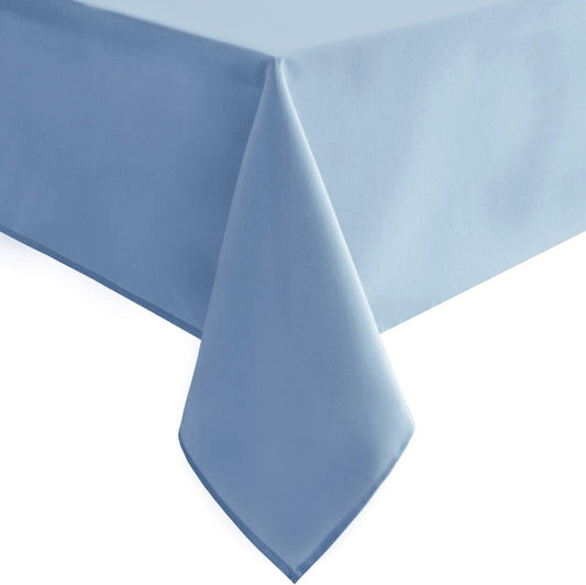 Hiasan Dusty Blue Rectangle Tablecloth - Waterproof Washable Polyester Fabric Table Cloth for Buffect Dining Birthday Party Wedding, 54 x 80 Inch