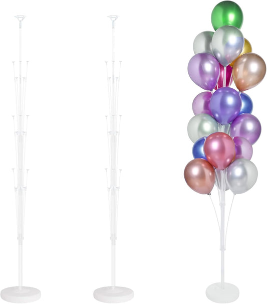 2 Sets of Balloon Stand Kit - 6ft Balloon Stands with Base, Balloon Sticks, Decorations for Party Birthday Wedding Baby Shower Gender Reveal Graduation