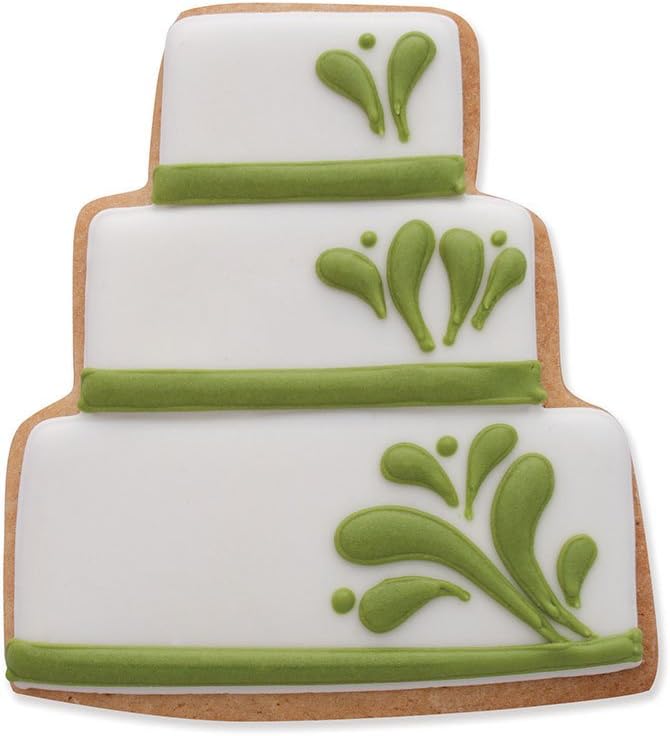 Ann Clark Cookie Cutters Wedding Cake Cookie Cutter 3.75" with Recipe Card, Made in USA