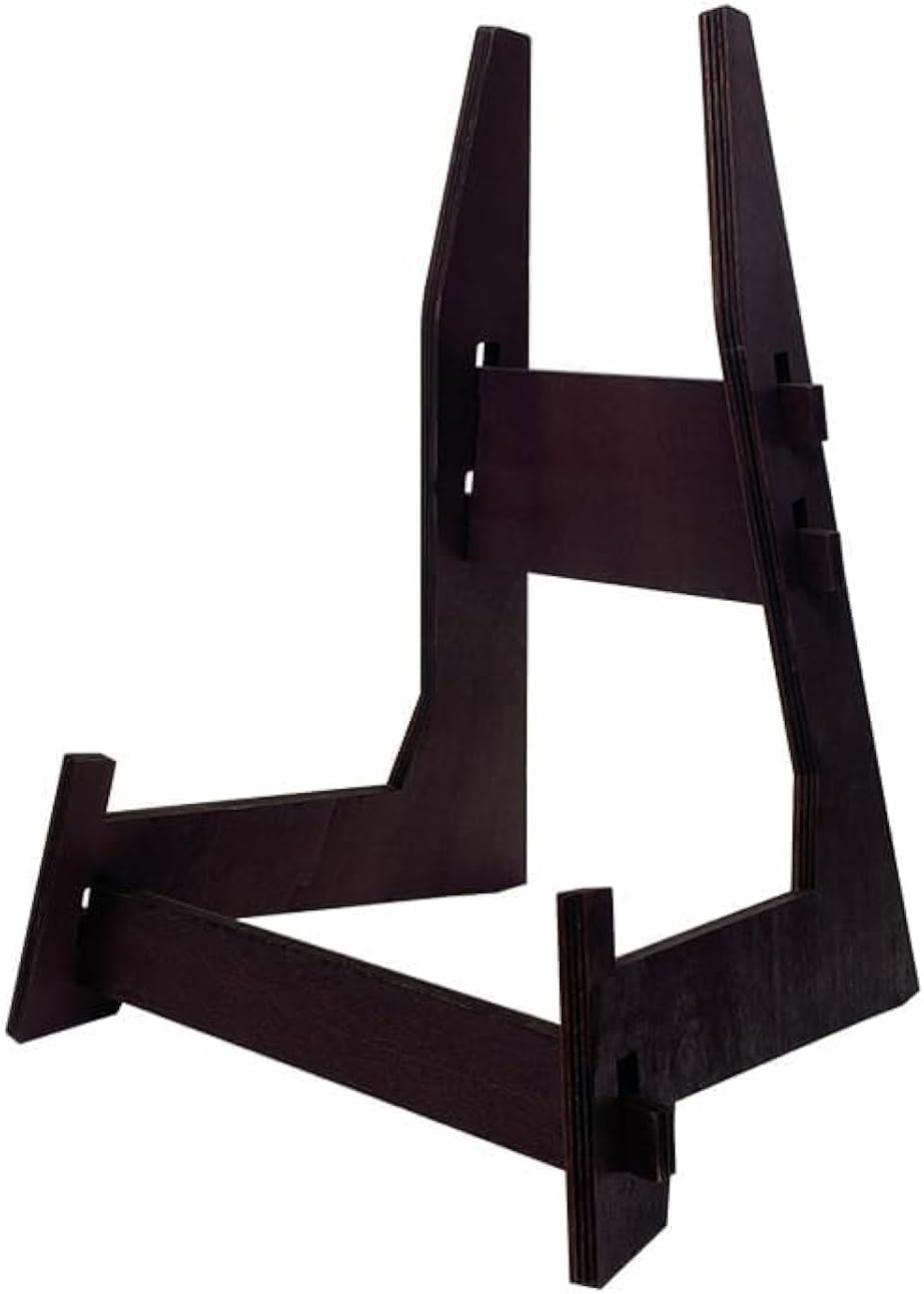 15.5 Inch Large Plate Stands for Display, Wooden Picture Frame Stand, Decorative Easel Holder for Plates, Bowl, Plaque, Pictures, Books (1 Pack )