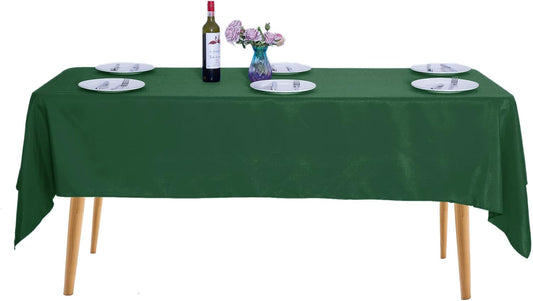 Ascoza 2pack 60x120 Inch Hunter Rectangular Tablecloth 6 Feet Table Cloth in Polyester Fabric for Wedding/Banquet/Restaurant/Parties