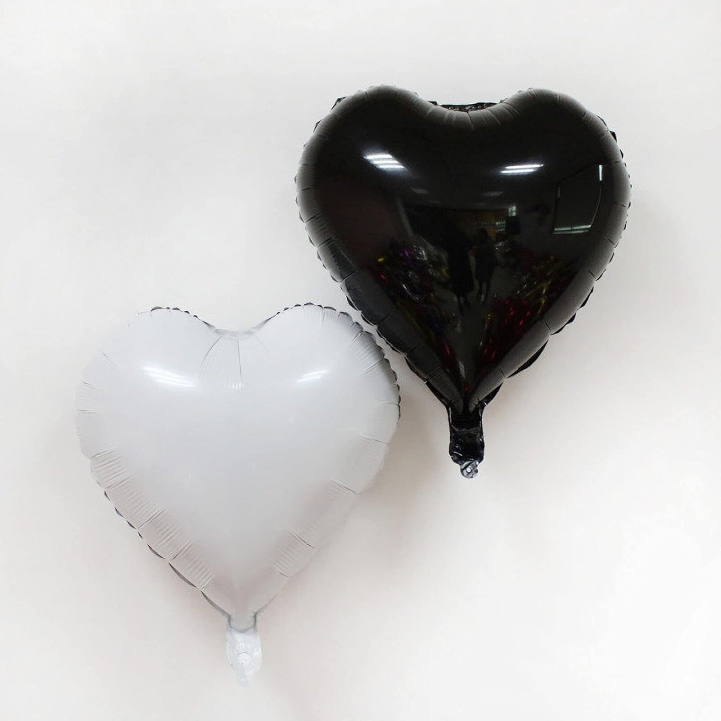 10Pcs Black Foil Heart Shaped Balloons 18 Inch Heart Mylar Balloons For Baby Shower Wedding Valentine Decorations Love Balloons Party Decorations