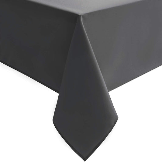 Hiasan Grey Tablecloth for Rectangle Tables - 70 x 140 inch - Waterproof, Spillproof & Wrinkle Resistant Washable Polyester Table Cloth for Dining/Party/Outdoor Picnic