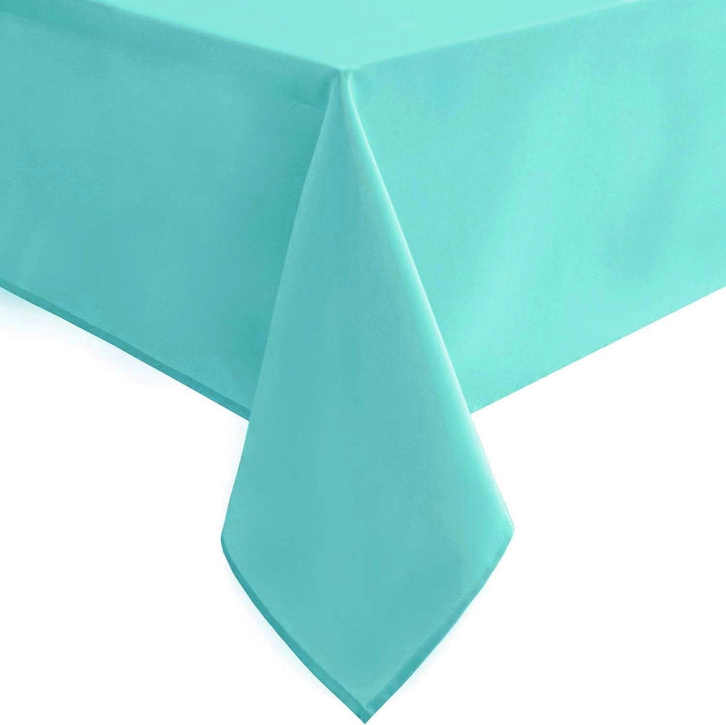 Hiasan Light Blue Tablecloth for Rectangle Tables - Waterproof Washable Polyester Fabric Table Cloth for Buffect Dining Birthday Party Wedding, 54 x 108 Inch