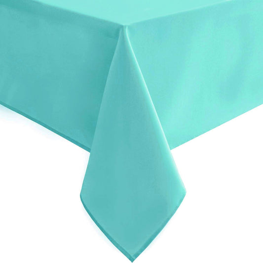 Hiasan Light Blue Tablecloth for Rectangle Tables - Waterproof Washable Polyester Fabric Table Cloth for Buffect Dining Birthday Party Wedding, 54 x 108 Inch
