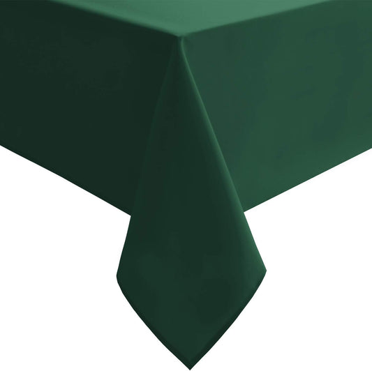 Hiasan Waterproof Tablecloth Rectangle - Washable Fabric Table Cloth for Dining Room Kitchen Birthday Party and Outdoor Use, Hunter Green, 70 x 120 Inch