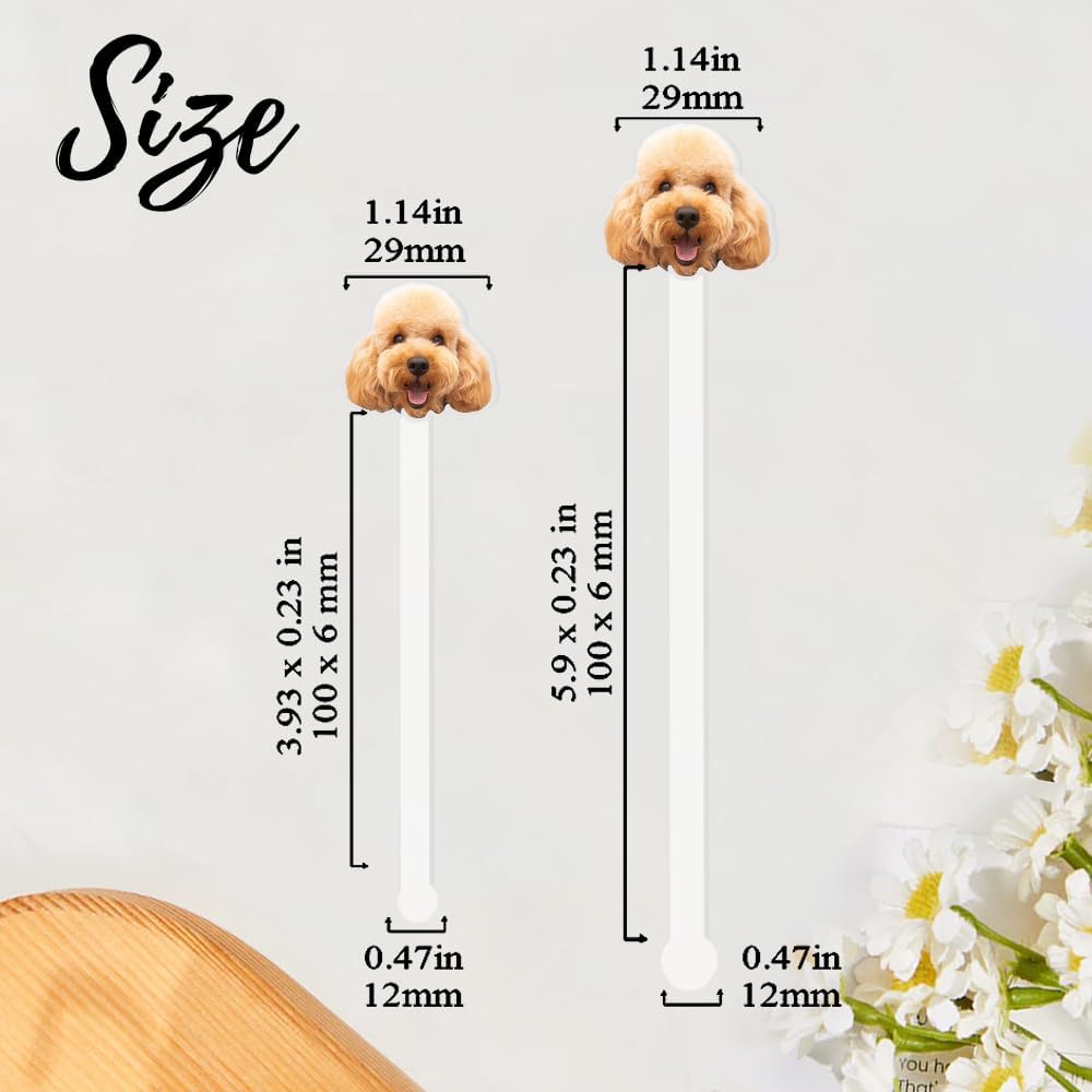 50 Pcs Personalized 50th to 90th Birthday Face Photo Drink Stirrers, 60th 70th 80th Birthday Party Decorations, Custom Face Cutout Stir Sticks, Decor for Retirement, Graduation Parties