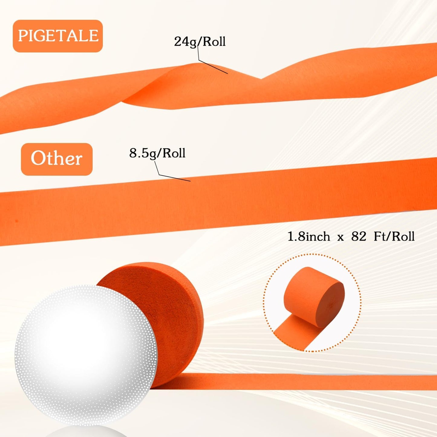 Crepe Paper Streamers 8 Rolls 656ft Orange Purple Black Green Tassels Streamer Paper for Halloween Theme Party Birthday Decorations Decor Indoor Home Horror Party Hanging Backdrops Supplies