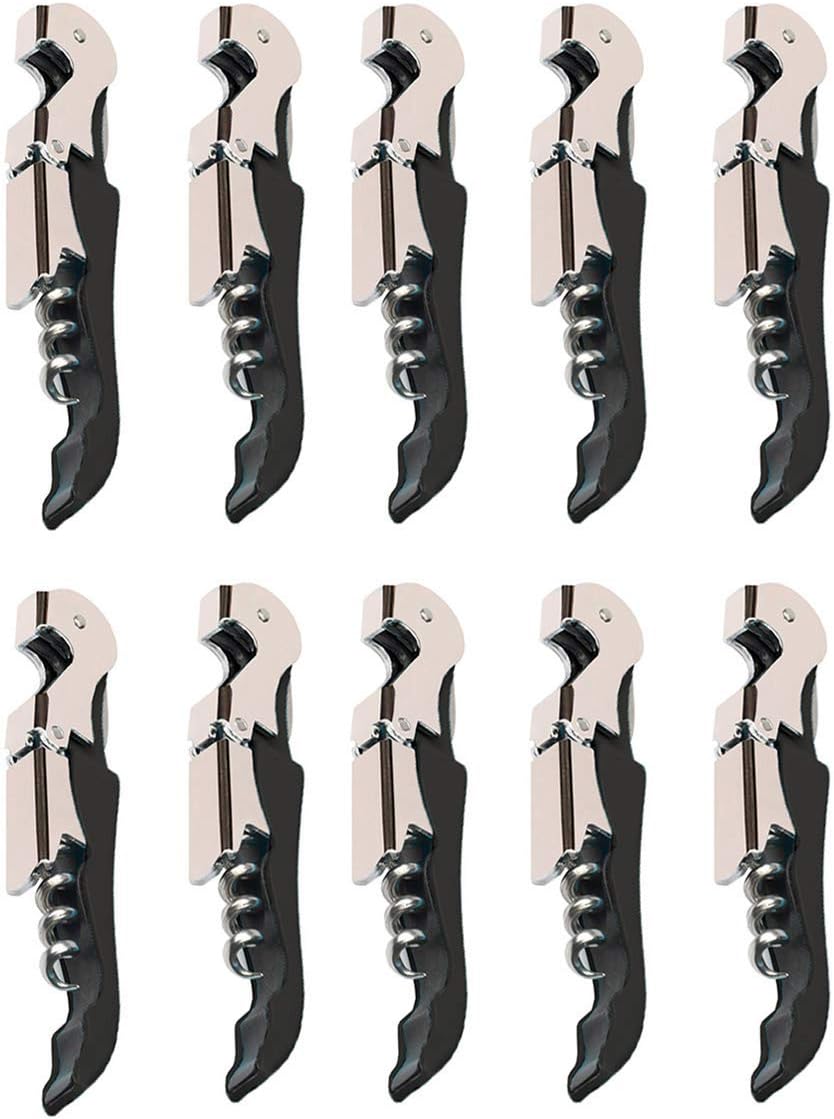 Professional Waiter Corkscrew Wine Openers Set, Heavy Duty Stainless Steel Hinges Wine Key for Restaurant Waiters, Sommelier, Bartenders