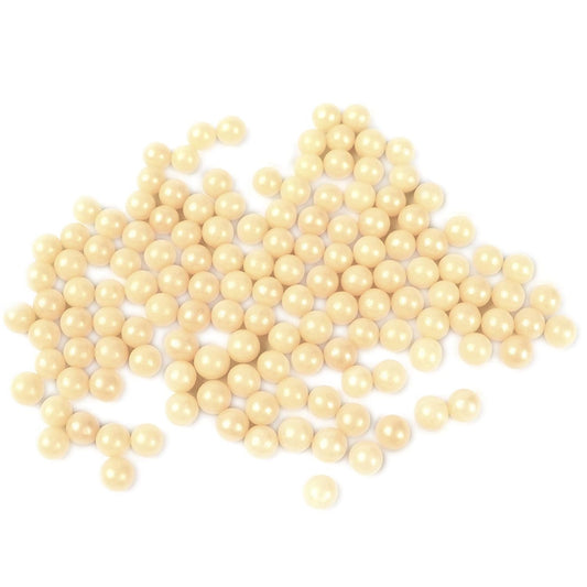 O'Creme Ivory Edible Sugar Pearls Cake Decorating Supplies for Bakers: Cookie, Cupcake & Icing Toppings, Beads Sprinkles For Baking, Certified, Candy Sugar Ball Accents (8mm, 11 Lbs)