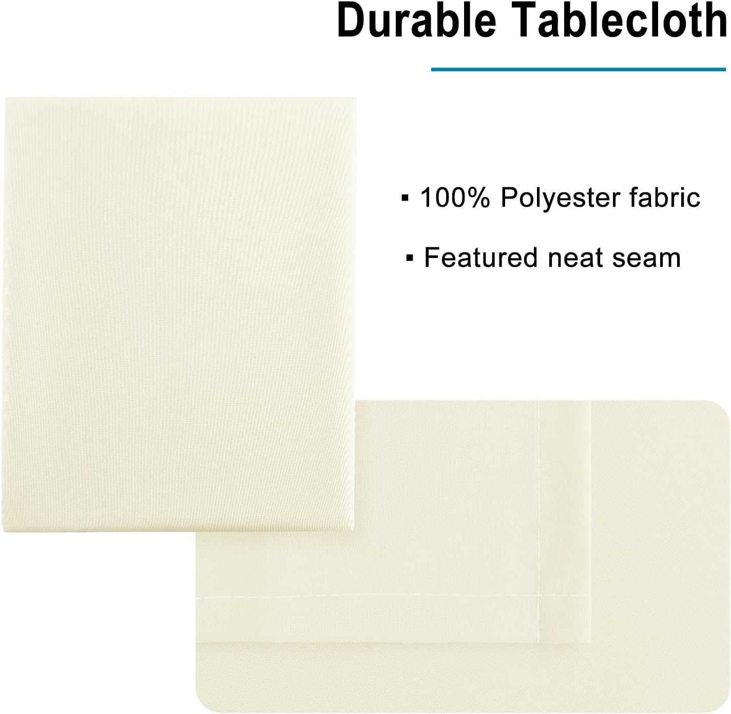 Hiasan Champagne Tablecloth for Rectangle Tables - Waterproof and Spillproof Washable Fabric Table Cloth for Dining Room Kitchen Party, 60 x 102 Inch