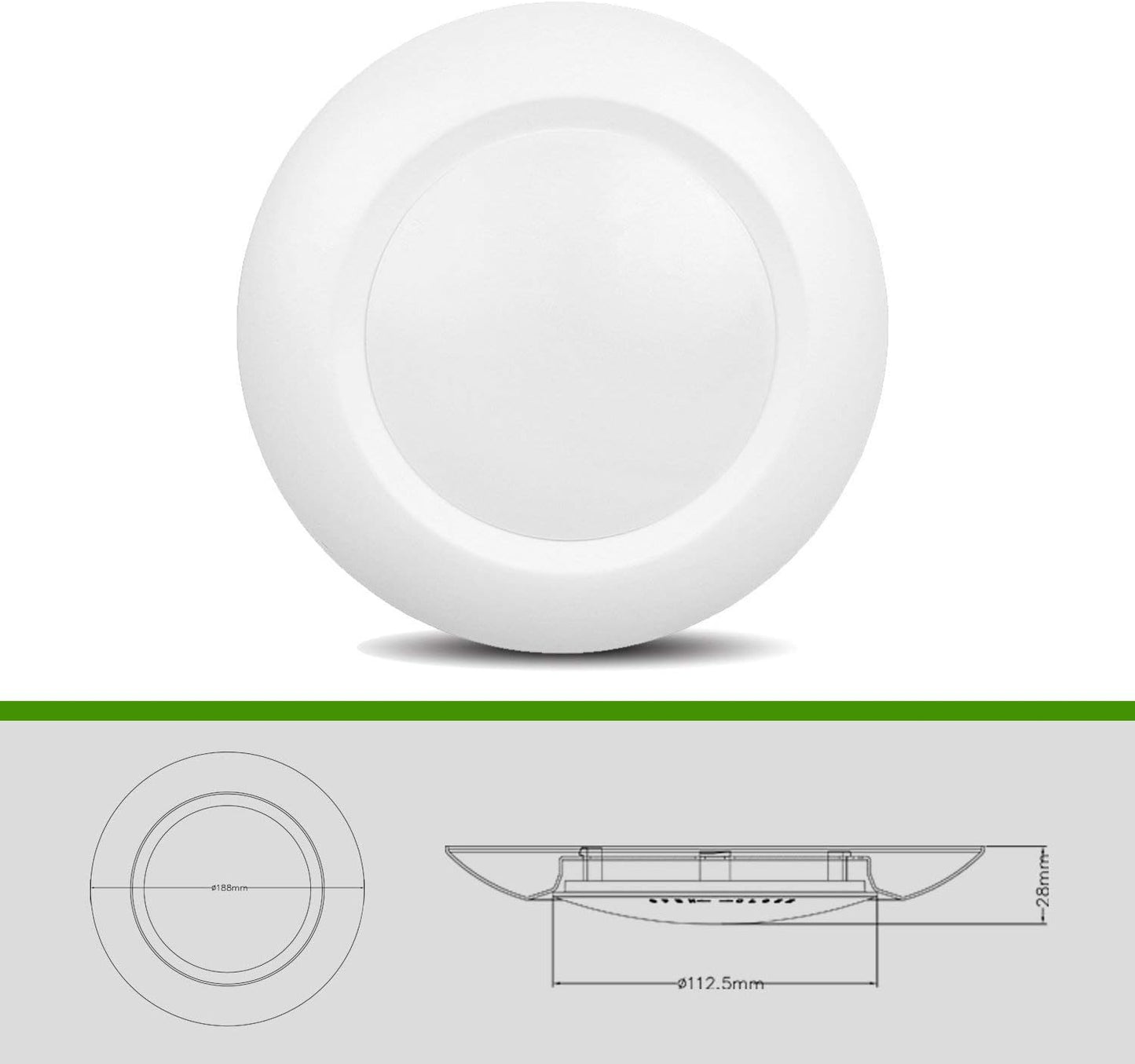 20 Packs 4 Inch LED Low Profile Recessed & Surface Mount Disk Light, Round, 10W, >600 Lumens, 4000k Cool White, CRI80, DOB Design, Dimmable, ETL Listed, White …