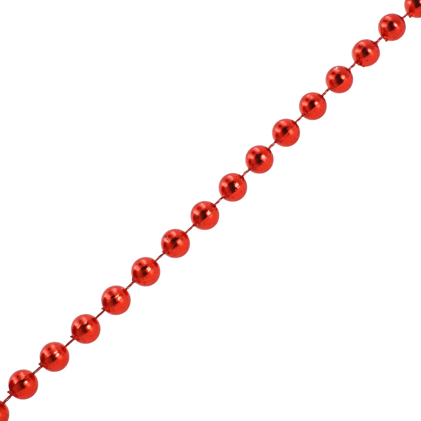 Mandala Crafts 6mm Faux Red Pearl Beads Roll - 27 Yards Strand of Fake Pearls Chain Garlands Spool String for Christmas Tree, Wedding, Party, Vases, DIY Decoration