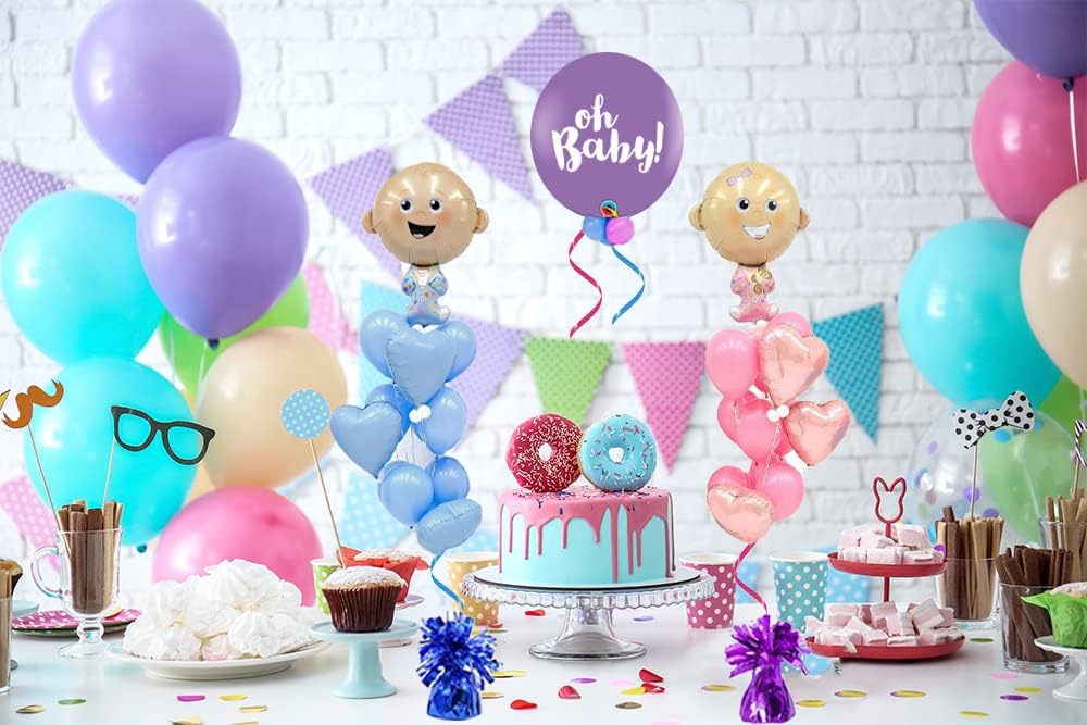 Metallic Balloon Weights, Birthday Party Favors, Novelty and Gag Gifts, 5.5" Inches, 12-Pack (Purple)