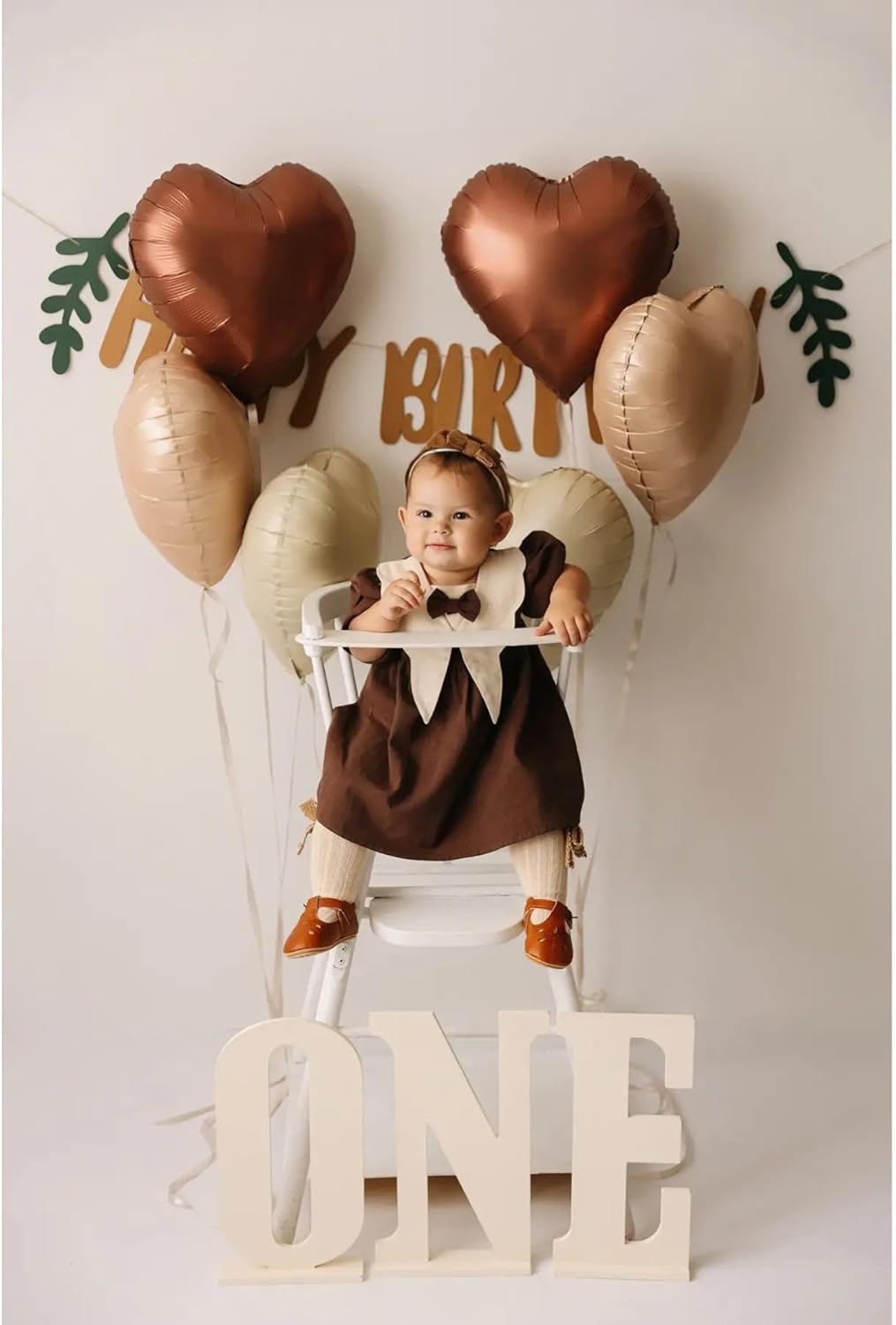 Sand White Brown Heart Balloons,10Pcs Apricot Beige Foil Heart Shaped Balloons,18Inch Boho Cream Nude Neutral Helium Balloon for Valentines,Engagement,Birthday,Baby Shower,Wedding Party Decorations