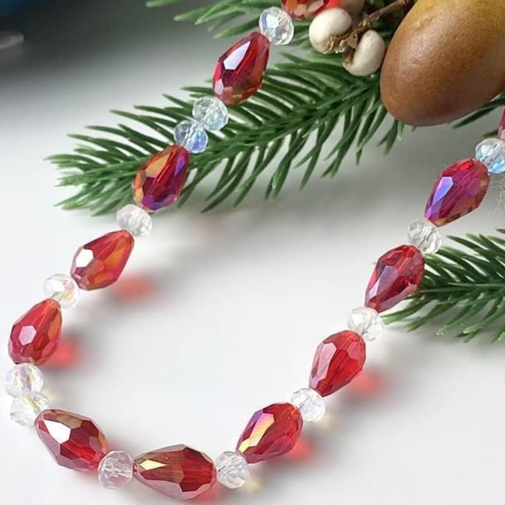 150pcs 4x6mm Teardrop Crystal Glass Beads for Jewelry Making, Faceted Vertical Hole Teardrop Glass Spacer Beads for Wind Chimes Bracelet Earring Necklace DIY Craft(Violet)