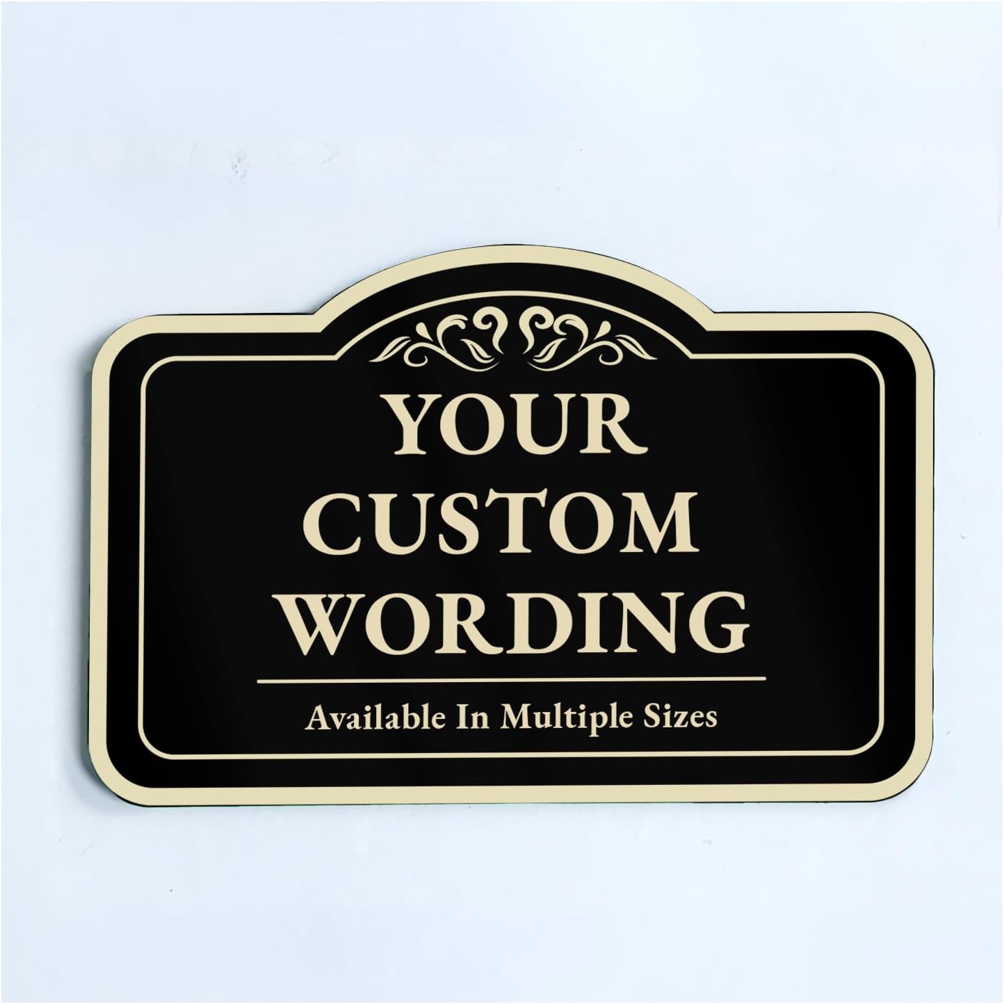 Custom Carved Metal Signs, Personalized Aluminum Design, Driveway Waterproof Signs, Design 1 Charcoal 10x7 In