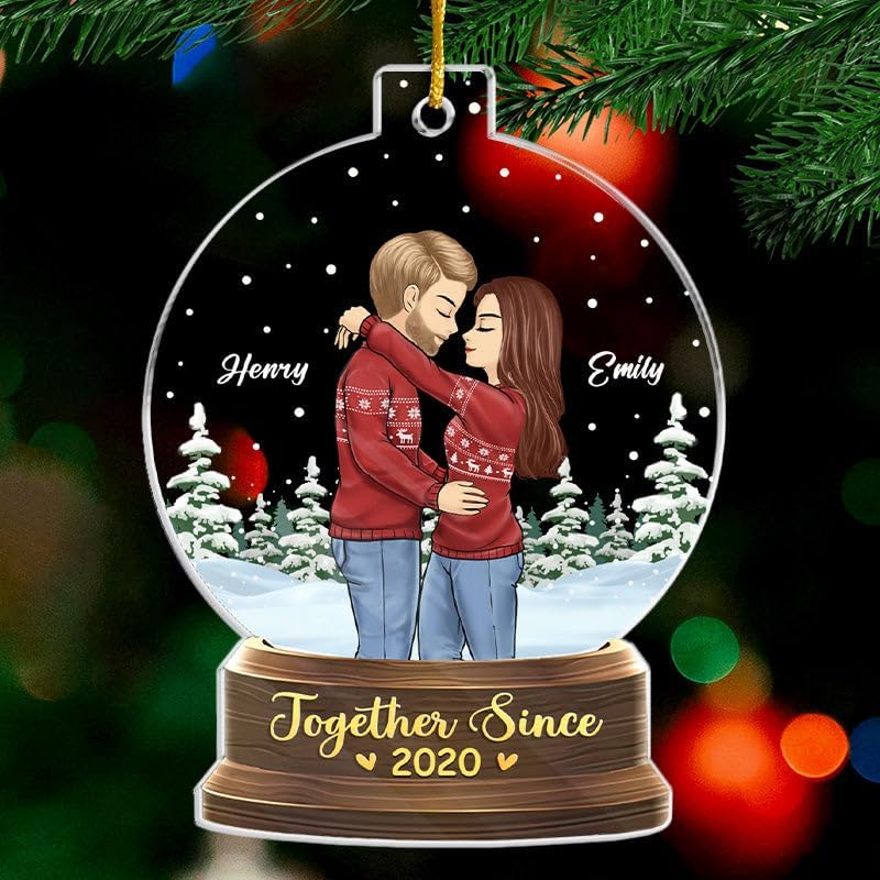 Pawfect House Together Till The End Personalized Acrylic Christmas Ornaments, Anniversary, Thanksgiving, Birthday Gifts for Couple, Husband, Wife, Christmas Tree Decorations for Home, Xmas Decorations