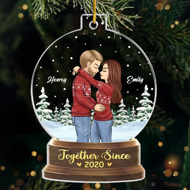 Pawfect House Together Till The End Personalized Acrylic Christmas Ornaments, Anniversary, Thanksgiving, Birthday Gifts for Couple, Husband, Wife, Christmas Tree Decorations for Home, Xmas Decorations