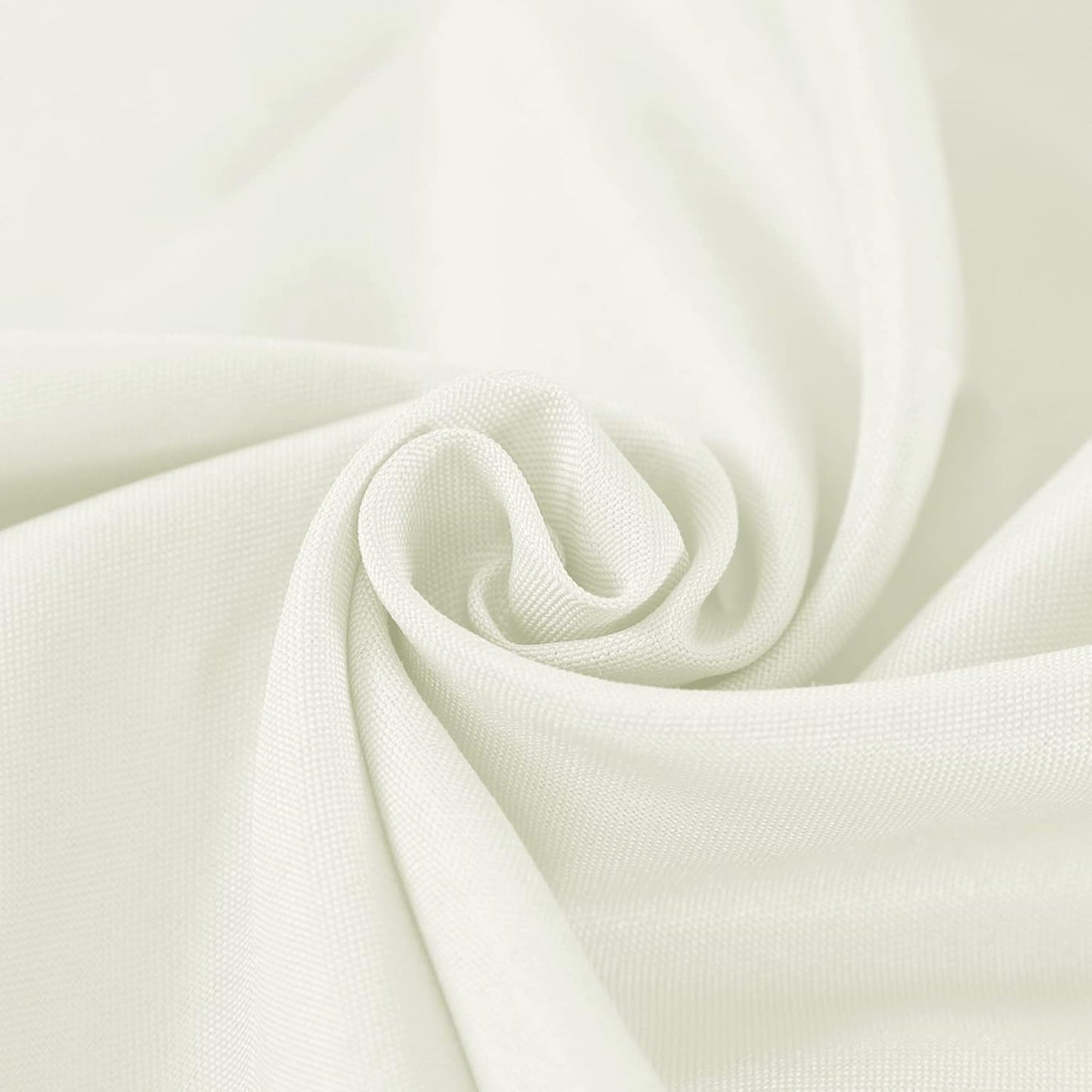 Fokitut 6 Pack Waterproof Round Tablecloth, 120 Inch, Stain Resistant and Wrinkle Polyester Table Cloth, Fabric Table Cover for Kitchen Dining, Wedding, Party, Holiday Dinner-Ivory