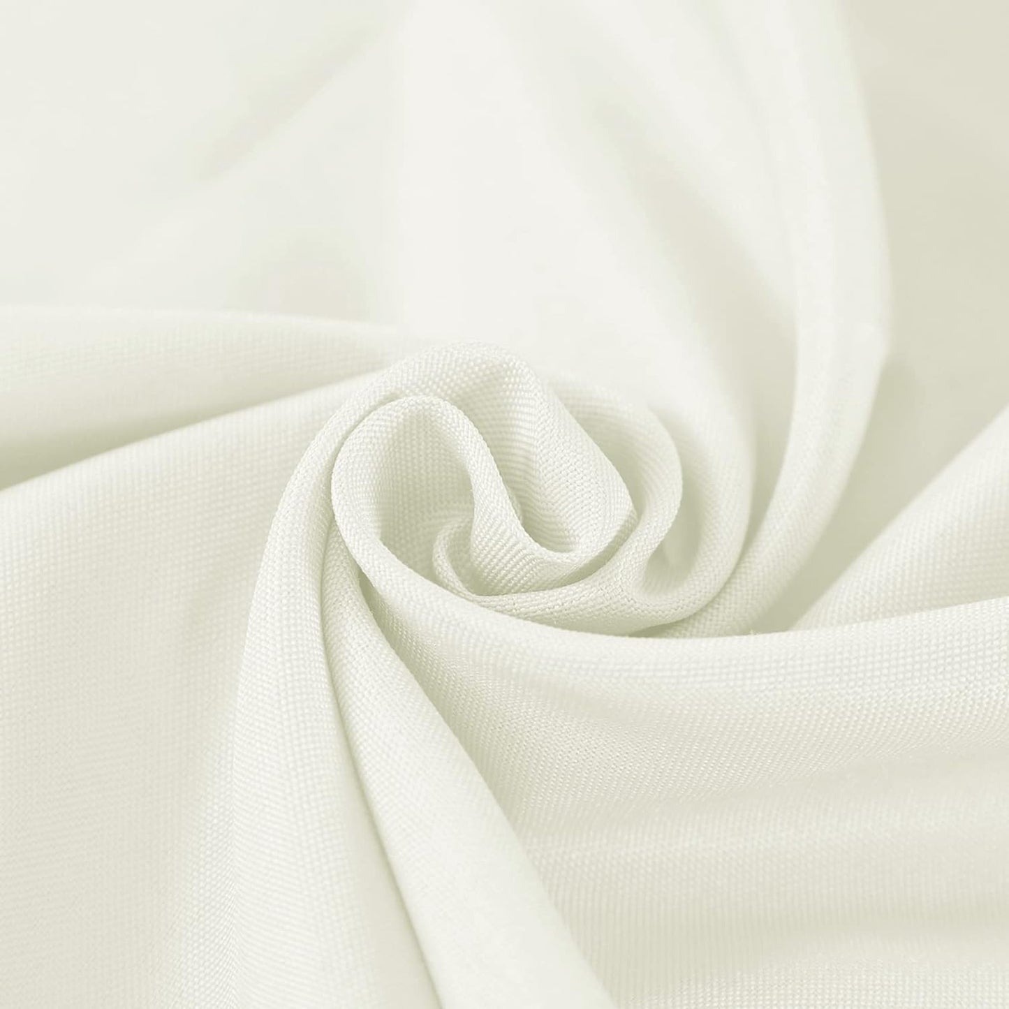Fokitut 12 Pack Waterproof Round Tablecloth, 108 Inch, Stain Resistant and Wrinkle Polyester Table Cloth, Fabric Table Cover for Kitchen Dining, Wedding, Party, Holiday Dinner-Ivory