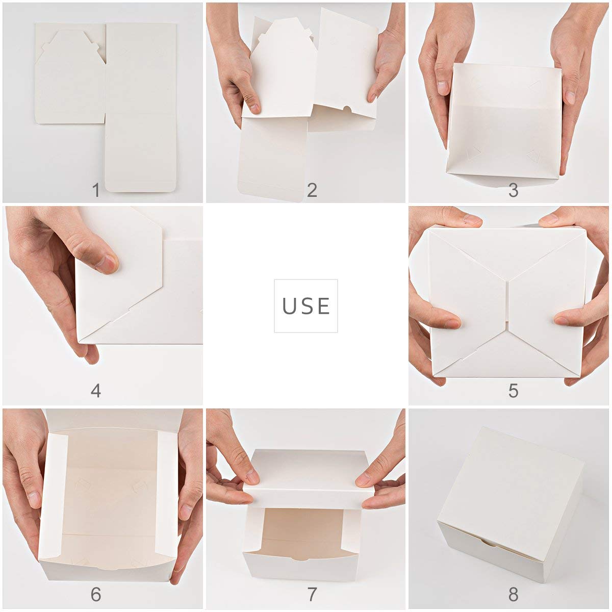 MESHA Small White Gift Boxes 4x4x4'' 10 Pack, Gift Boxes with Lids for Bridesmaid Gifts, Groomsmen, Godmother, Wedding & Party Favor, Bridal Shower, Cupcake Boxes