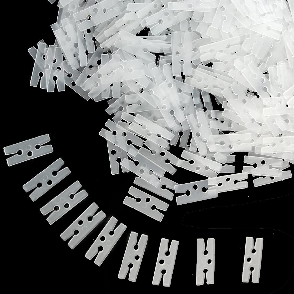 GXXMEI 300PCS Plastic Balloon Clips Ties for Sealing, H Shape Bulk Balloon Ties clips Tool for Wedding Party Christmas Birthday Decoration