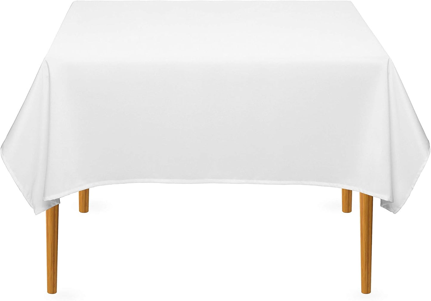 Lann's Linens - 54" Square Premium Tablecloth for Wedding/Banquet/Restaurant - Polyester Fabric Table Cloth - White